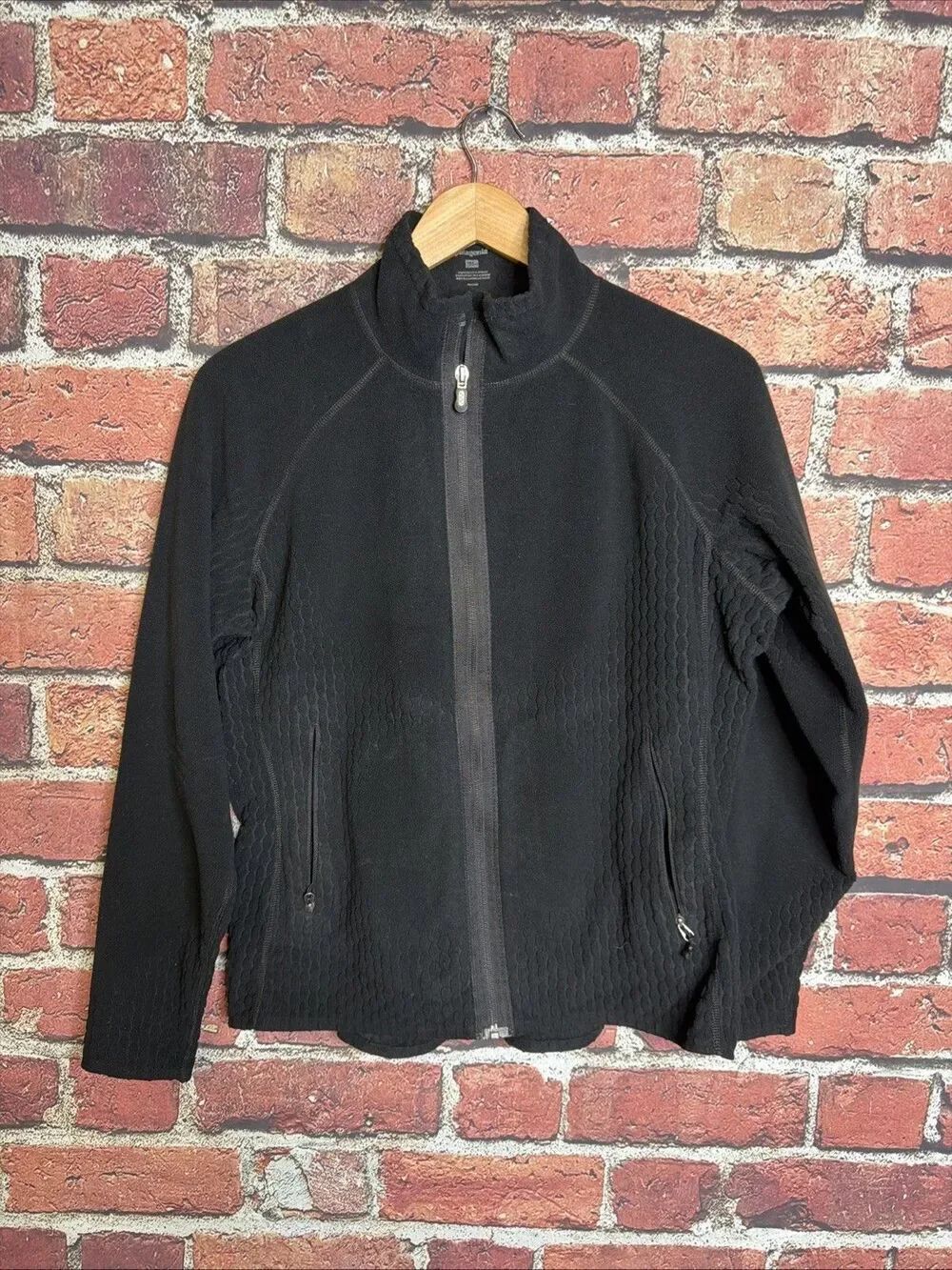 VTG Patagonia R1.5 Polartec Full Zip Fleece Sweater Women's M Black